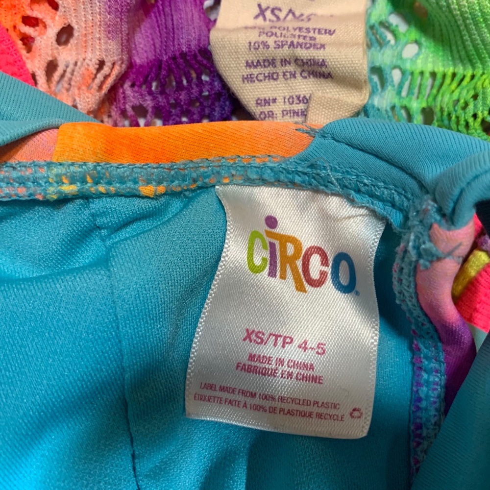 Girls Tie Dye Swimsuit and Cover up - Picture 2 of 5